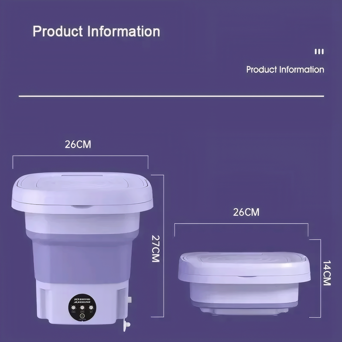 WhirlFresh Foldable Washing Machine